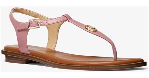 michael michael kors mallory leather t-strap sandal|michael kors t strap pumps.